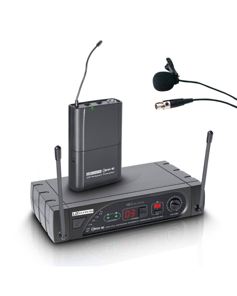 LD Systems ECO 16 BPL B 6 Wireless Microphone System with Belt Pack and Lavalier Microphone 16